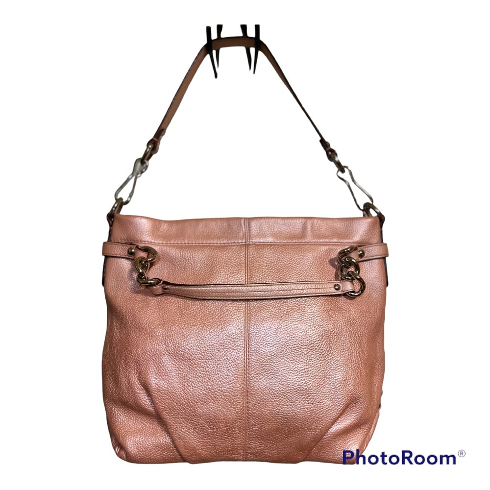 Coach Brooke Hobo Coral Pink Pebbled Leather - Picture 9 of 16